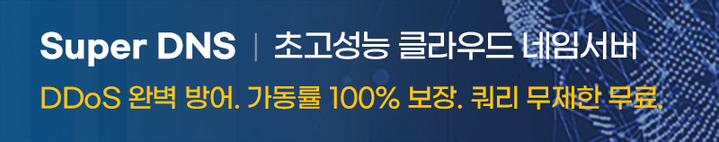 SuperDNS 초고성능 클라우드 네임서버 서비스